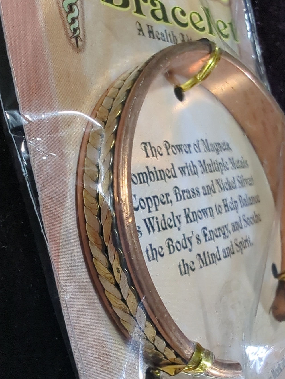 Magnetic Bracelet - Copper Brass Nickel Silver Helps Balance the Body's Energy.